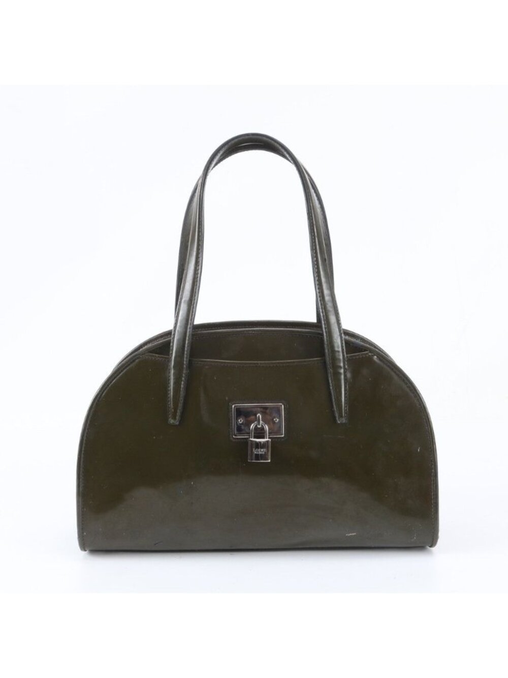 Loewe Padlock Leather Handbag Tote Brown